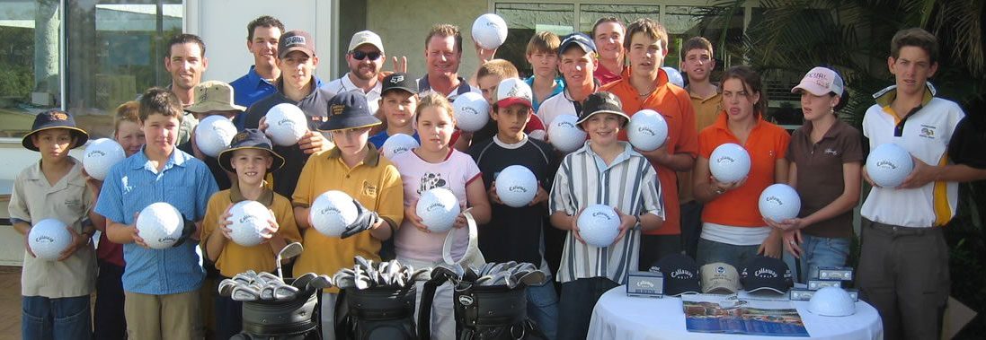 Junior kids with Autograph Golf Balls