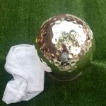 Gold Golf Ball with bag and stand