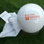 Golf Ball Pack Pad Printed with Fore Griffin logo
