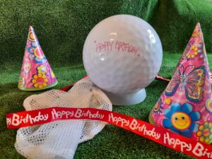 Birthday Golf Ball Table Decoration